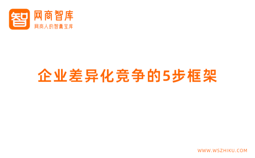 企业差异化竞争的5步框架